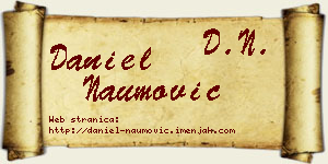 Daniel Naumović vizit kartica